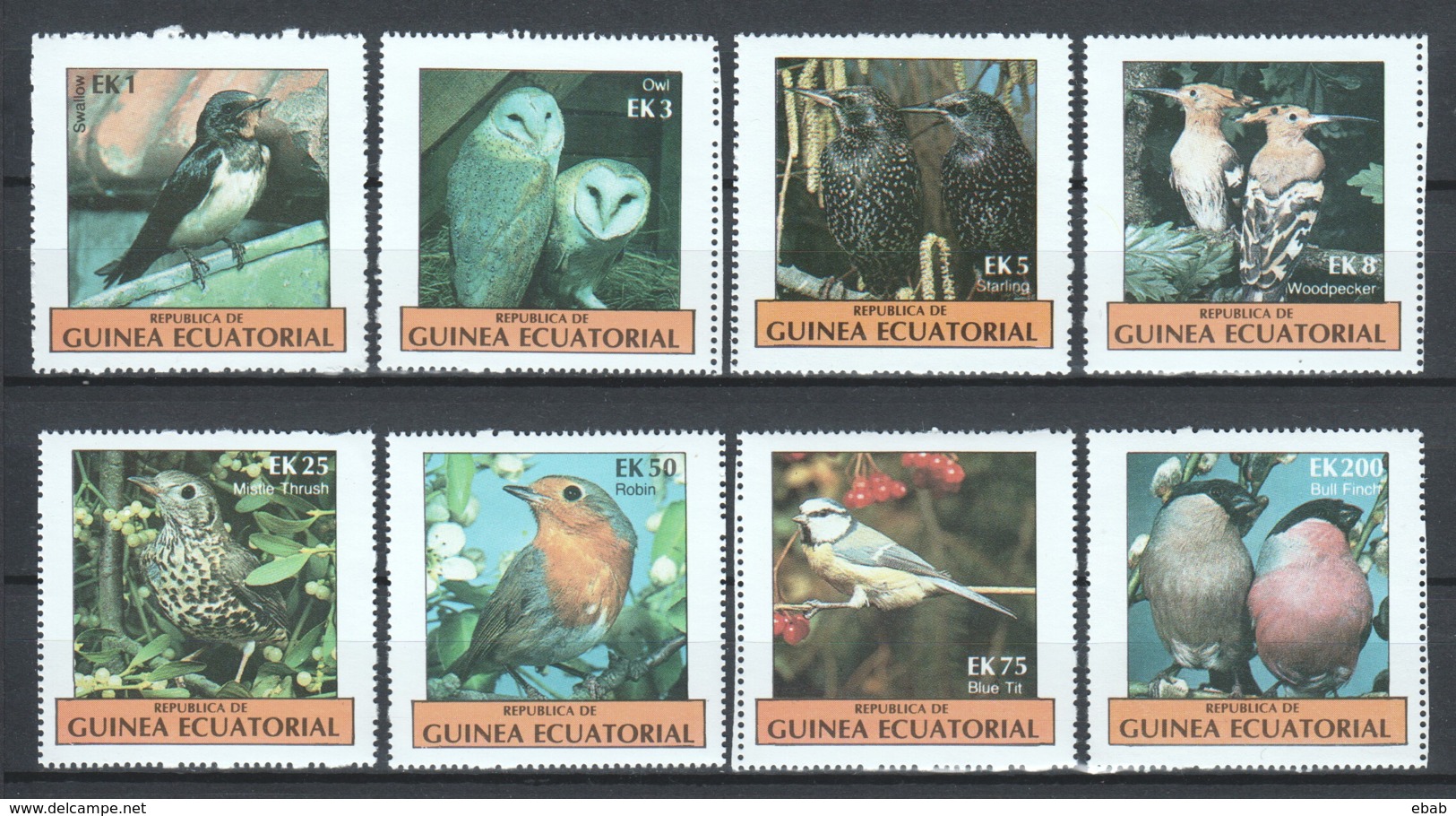 Equat. Guinea - BIRDS OWLS MNH - Andere & Zonder Classificatie
