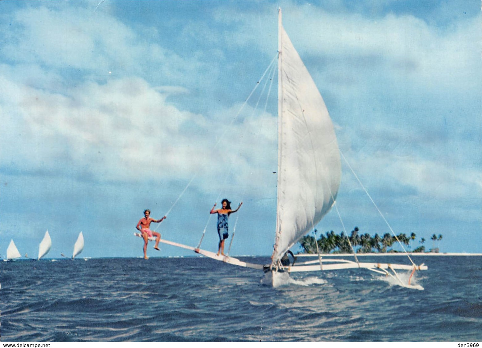 Polynésie Française - BORA-BORA - Pirogues à Voile Sur Le Lagon - French Polynesia