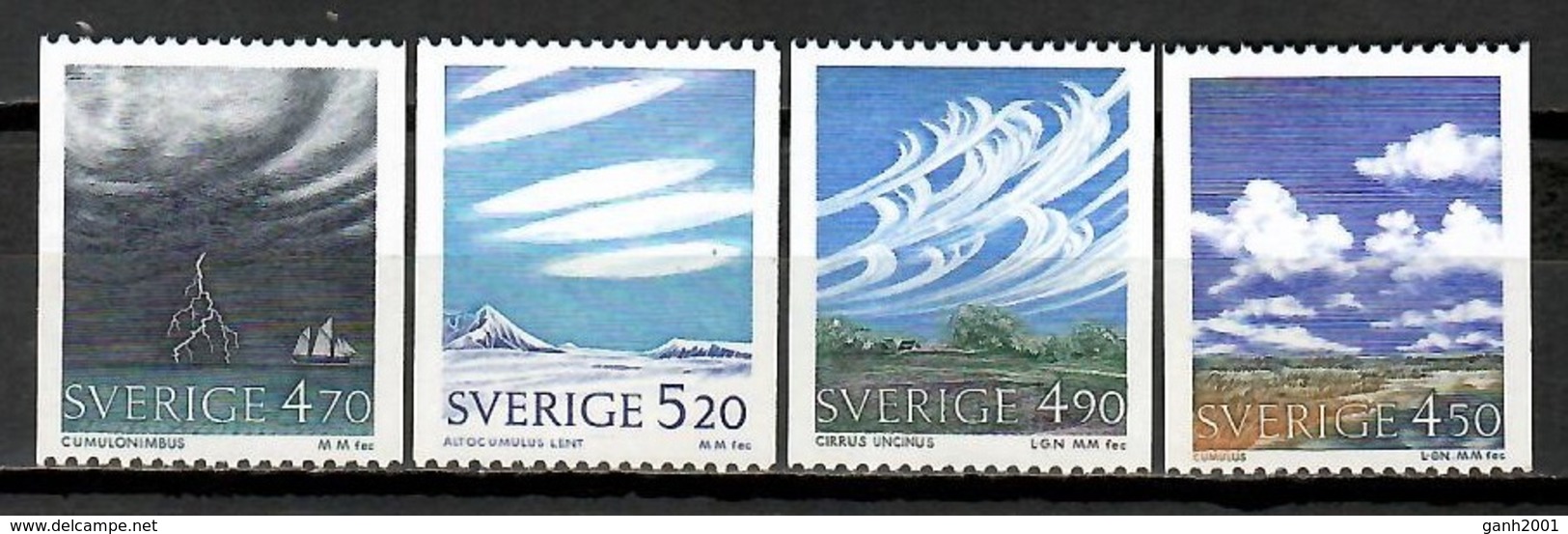 Sweden 1990 Suecia / Meteorology Clouds MNH Meteorología Nubes / Kb28  2 - Climate & Meteorology