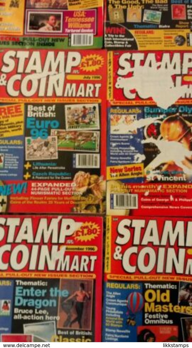 STAMP AND COIN MART MAGAZINE JANUARY 1996 TO DECEMBER 1996 #L0046 - Anglais (àpd. 1941)