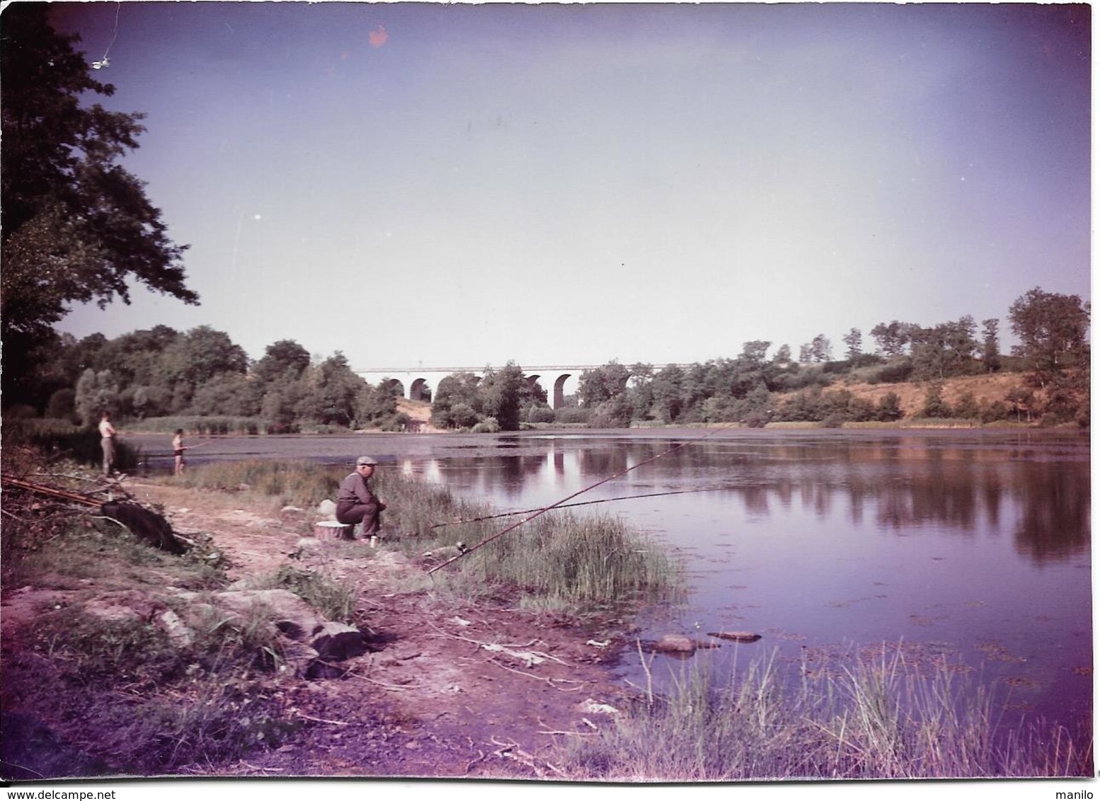 PECHE A LA LIGNE ETANG De MESSARGE à CHATILLON (ALLIER)  PHOTO ORIGINALE UNIQUE 1967 C.DE JONGHE COMBIER IMP MACON - CIM - Deportes