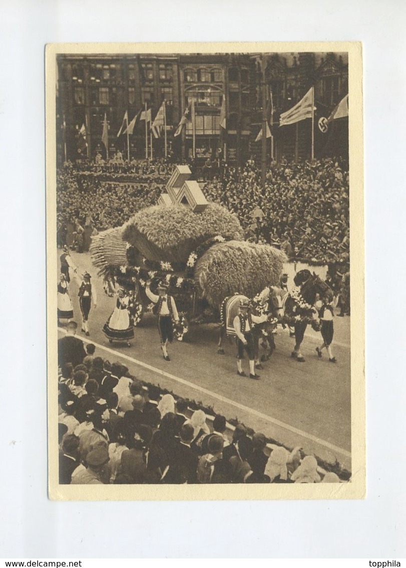 1939  3. Reich  Sonderkarte  Zur 5. KdF Reichstagung Hamburg  Festzug Der Ernte Frankiert Mit SST - Storia Postale