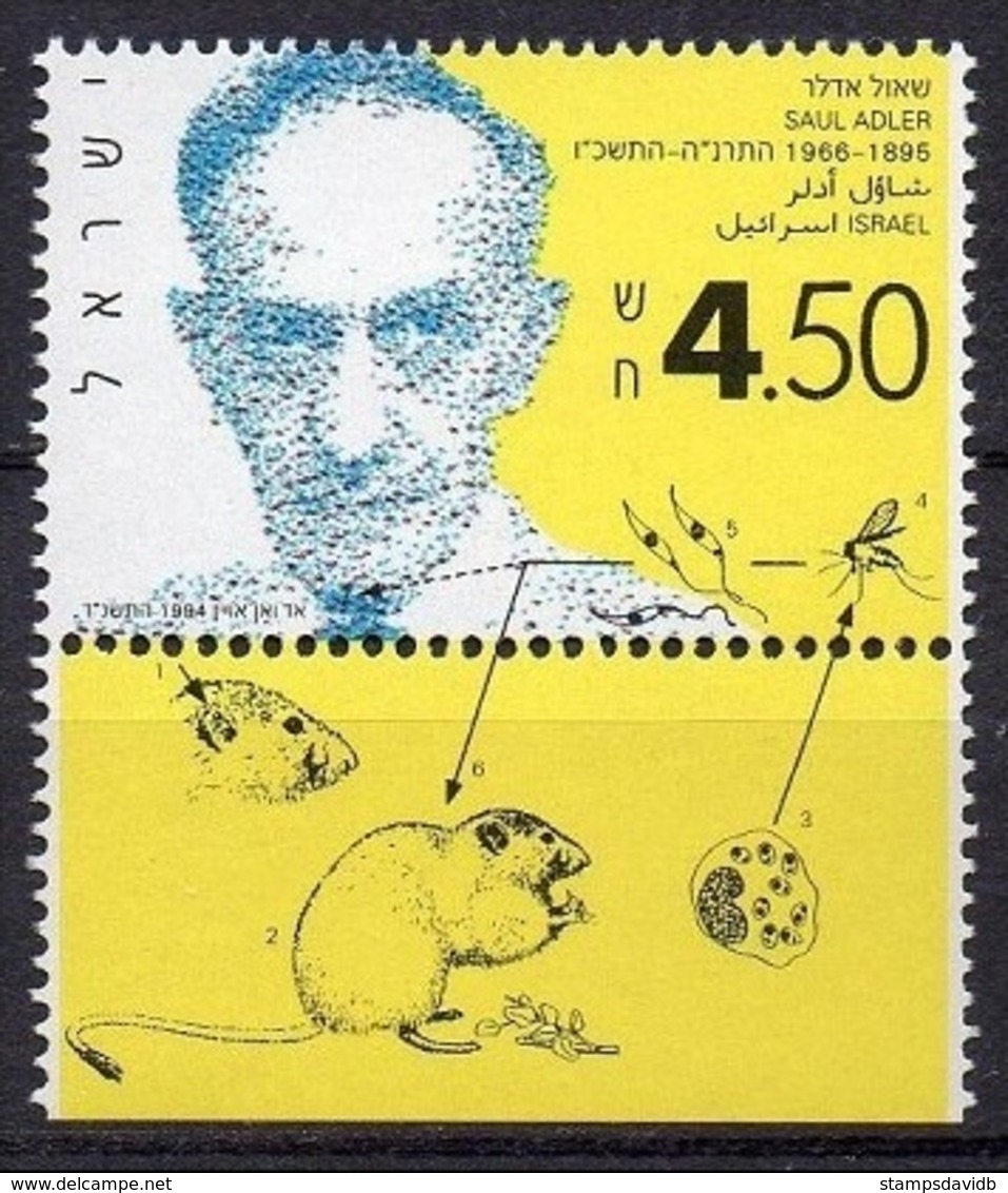 1994	Israel	1299	Saul Adler 1895-1966		3,00 € - Gebraucht (mit Tabs)