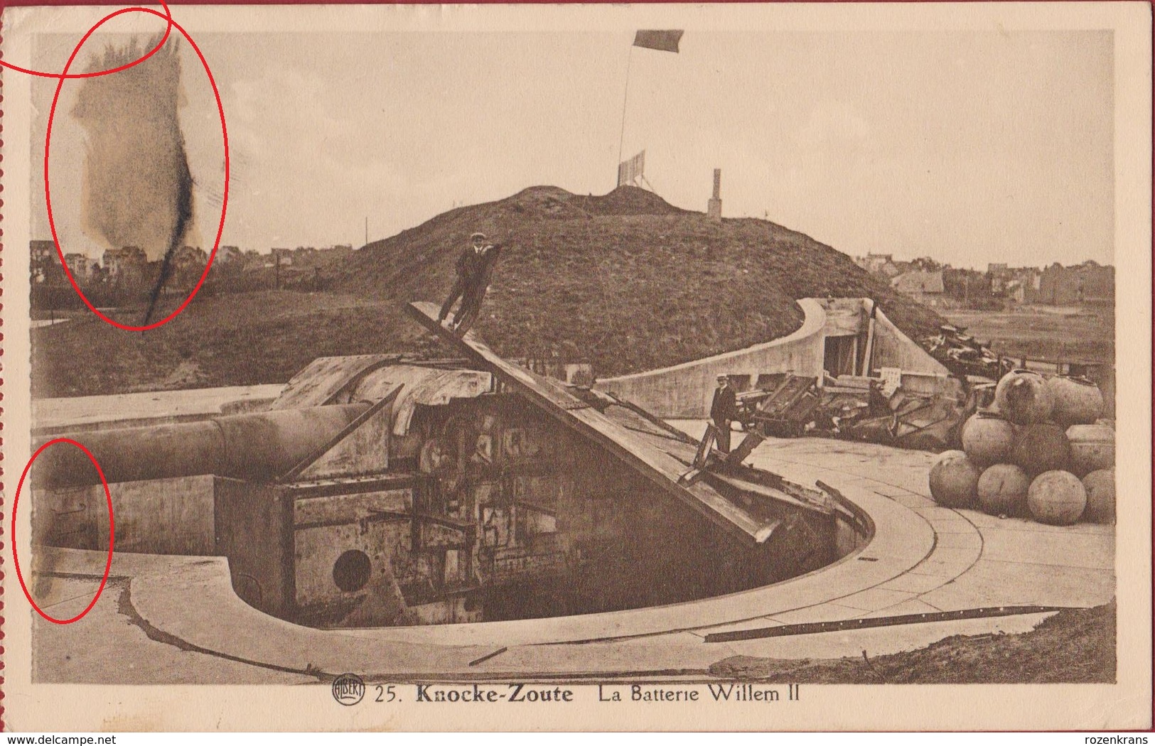Knokke Knocke Zoute La Batterie Batterij Kaiser Wilhelm II Artillerieabschnitt Ost WW I 1 World War Artillery Battery - Knokke