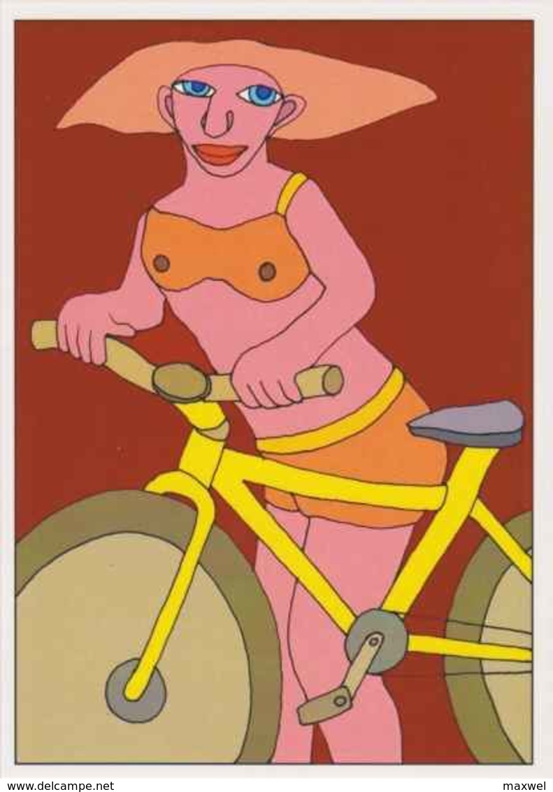 Cpm ERGON - Femme à Bicyclette - Vélo - Cyclisme - Illustrateurs - Illustrateur - Ergon