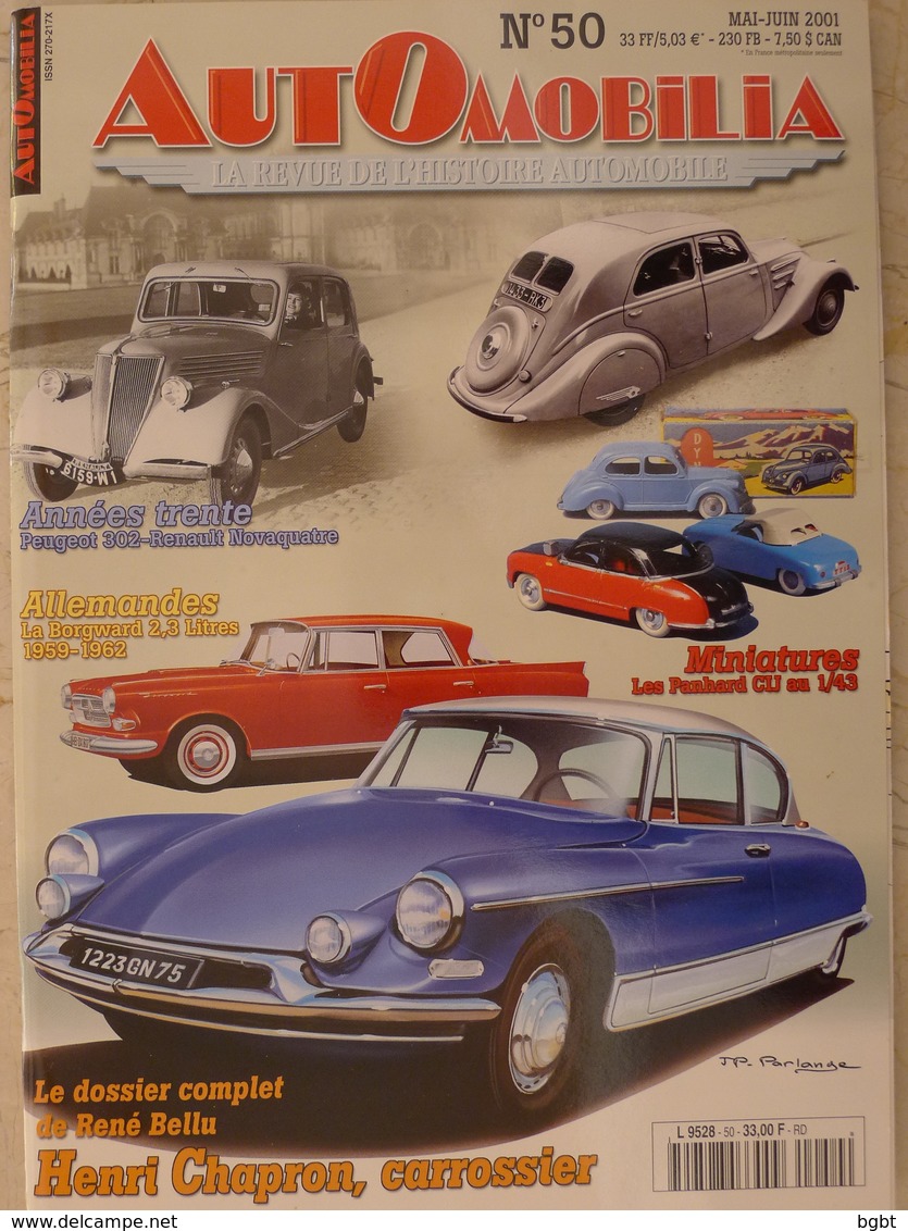 AUTOMOBILIA - N° 50 - HENRI CHAPRON, CARROSSIER  ... - TB ETAT - Auto/Moto