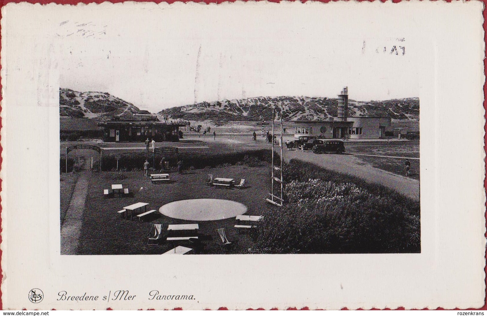 Bredene Breedene 1937 Panorama Cafe Cramique Tramstatie Modernisme Art Deco Gebouw ZELDZAAM Pakketbootstijl - Bredene