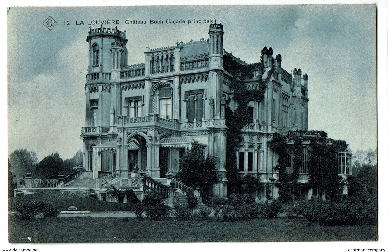 La Louvière - Château Boch (façade Principale) - 1908 - 2 Scans - La Louviere