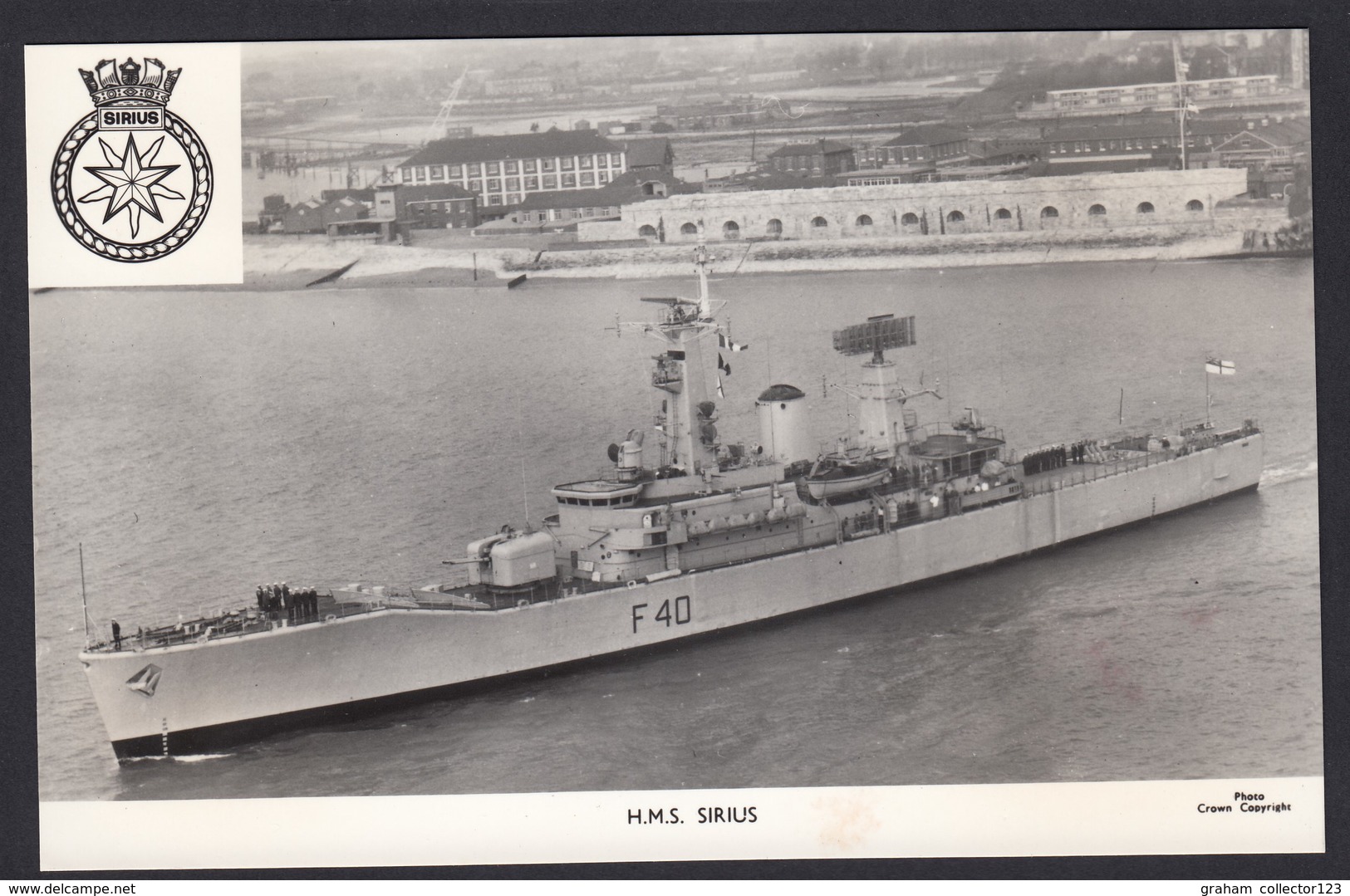 RPPC Modern Real Photo Postcard HMS Sirius Royal Navy Ship Boat RP PC - Warships