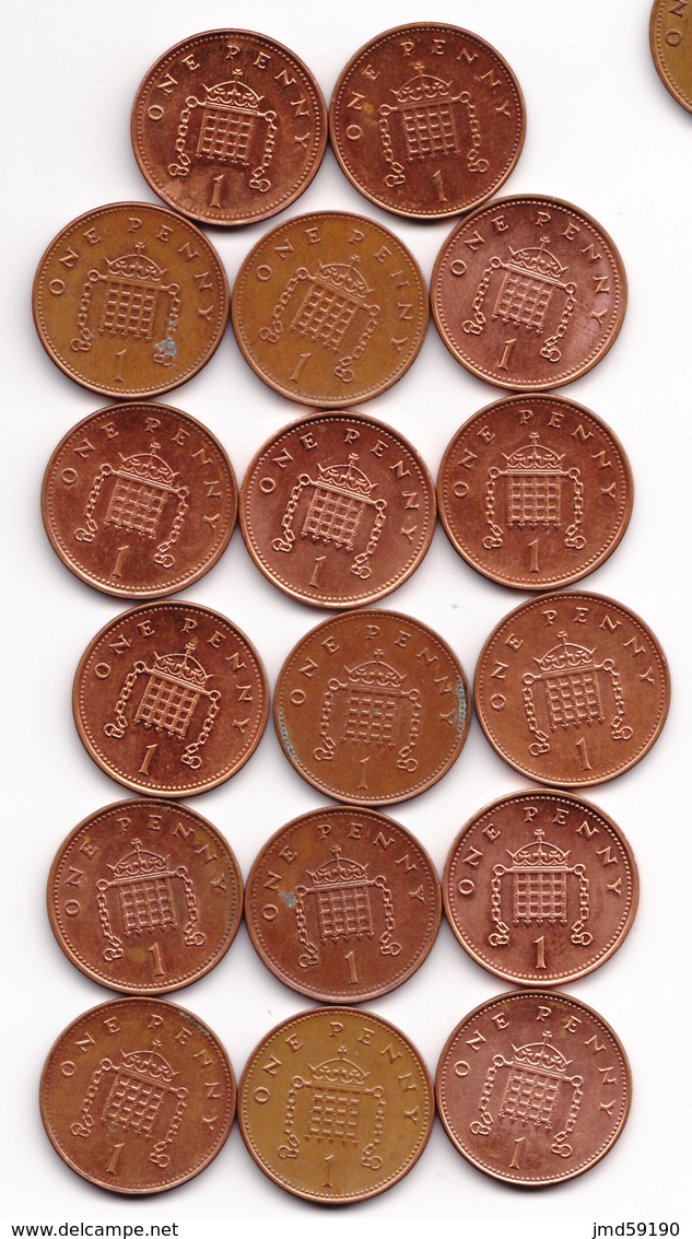 MONNAIE Grande-Bretagne - Lot De 17 Pièces De 1 PENNY De 1998 à 2005 - 1 Penny & 1 New Penny