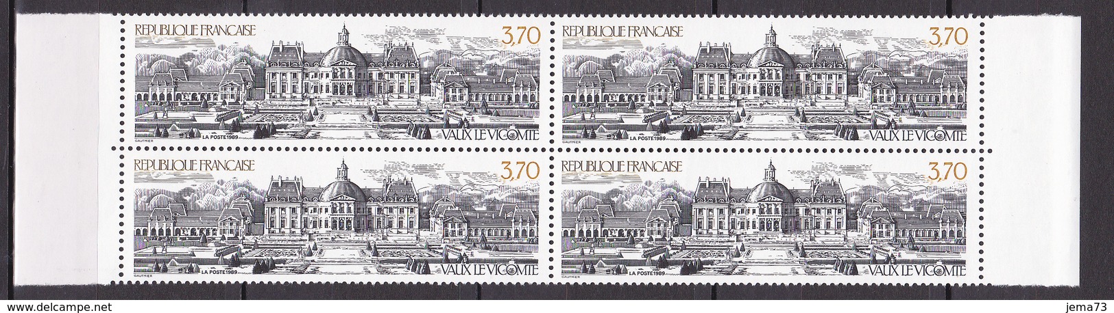 N° 2587 Château De Vaux-Le-Vicomte : Un Bloc De 4 Timbres Neuf Impeccable - Neufs