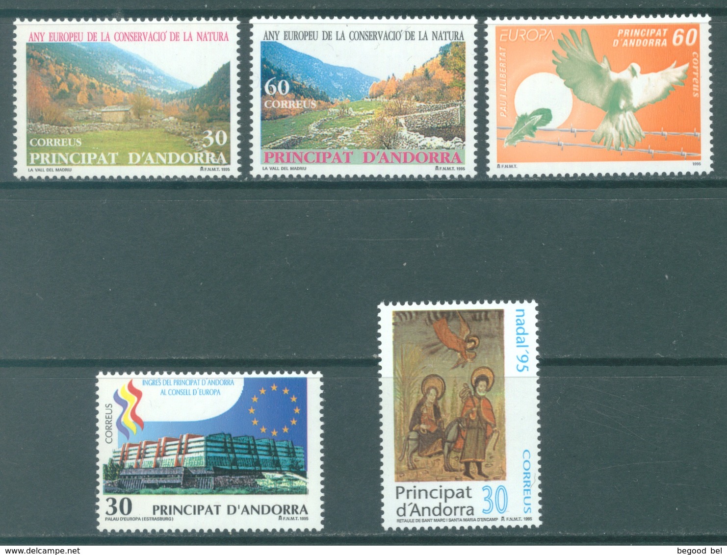 ANDORRA  - 1995 - MNH/**  - YEAR COMPLETE - Yv 231-235 -  Lot 19168 - Neufs