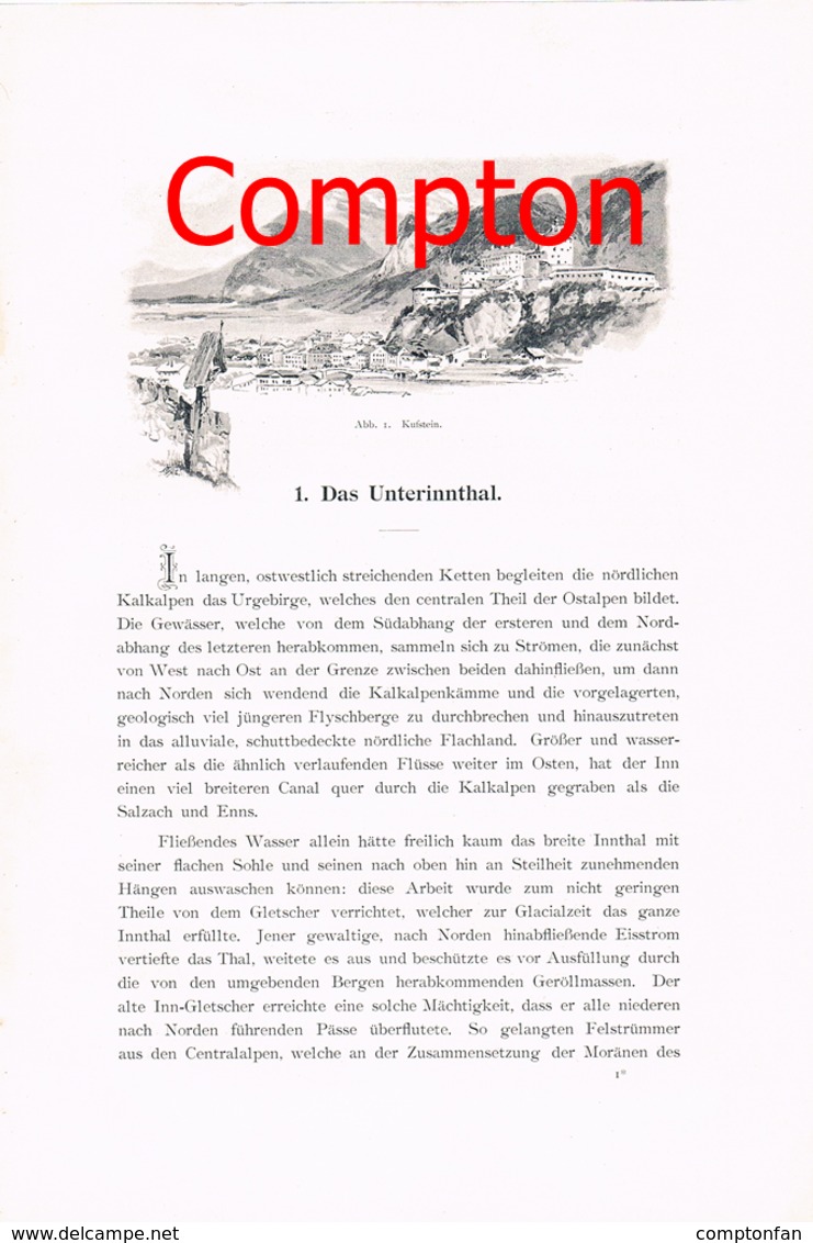 A102 309 - E.T.Compton Kufstein Unterinntal Artikel Mit 6 Bildern 1896 !! - Sonstige & Ohne Zuordnung