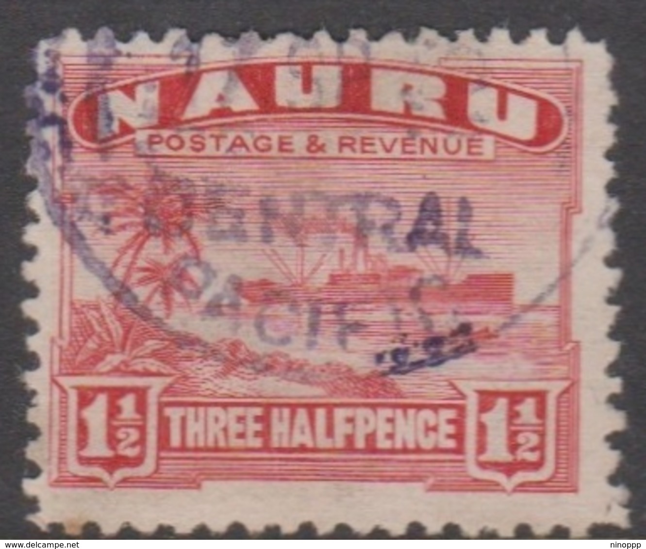 Nauru SG 28 1924 Ships Three Half Pence, Used - Nauru