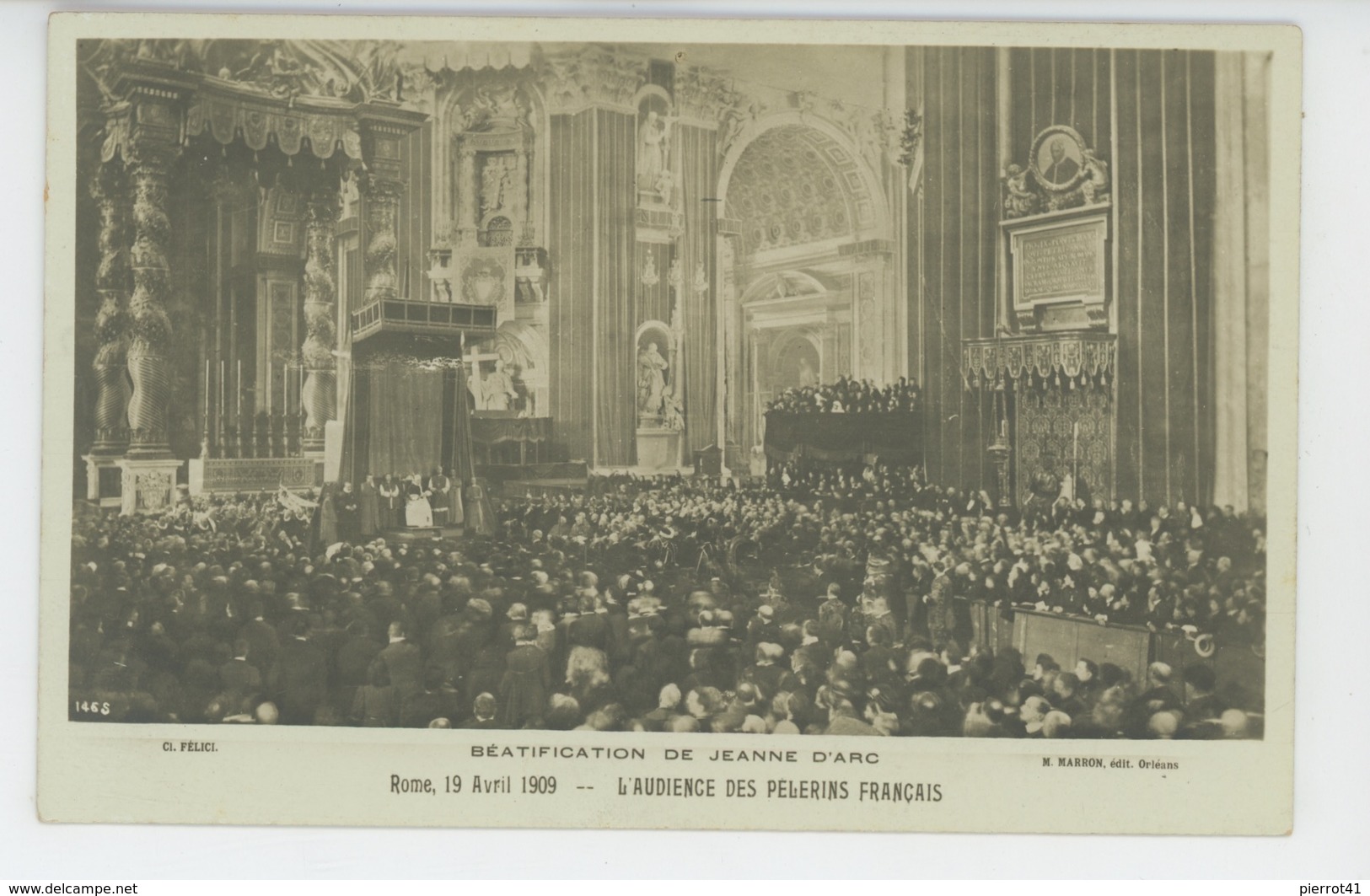 JEANNE D'ARC - ITALIE - ROME - ROMA - 19/04/1909 - BEATIFICATION DE JEANNE D'ARC - L'Audience Des Pèlerins Français - Femmes Célèbres