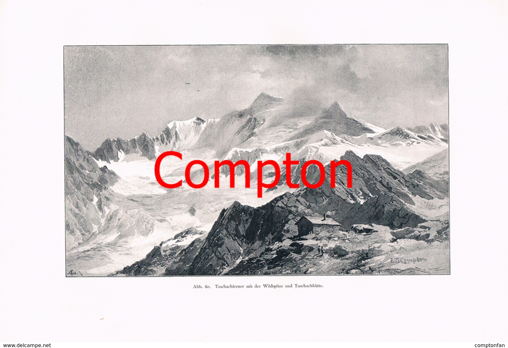 A102 320 - E.T.Compton Ötztal Berge Bergsteigen Artikel Mit 4 Bildern 1896 !! - Andere & Zonder Classificatie