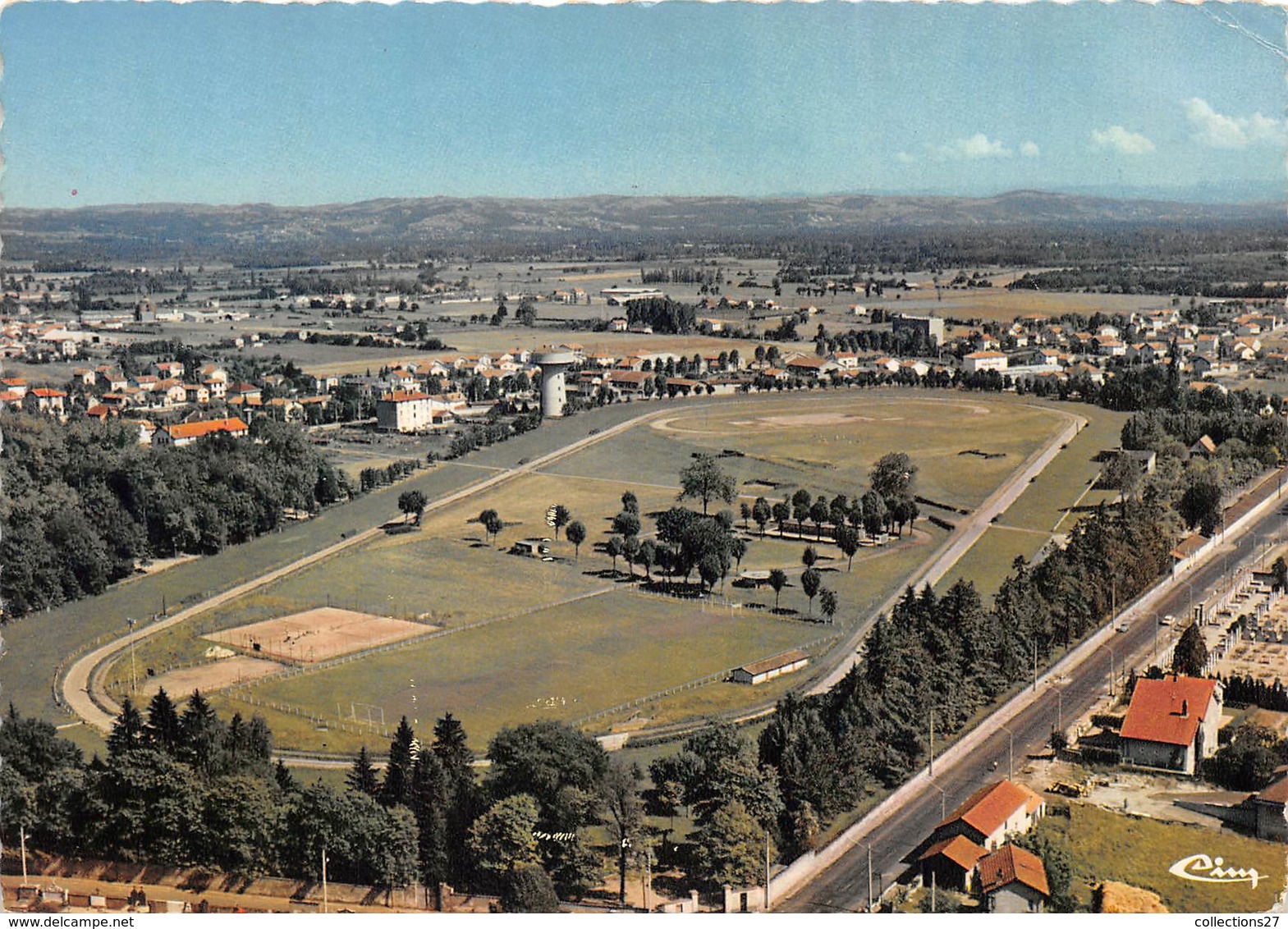 42-FEURS-VUE GENERALE AERIENNE L'HIPPODROME - Feurs