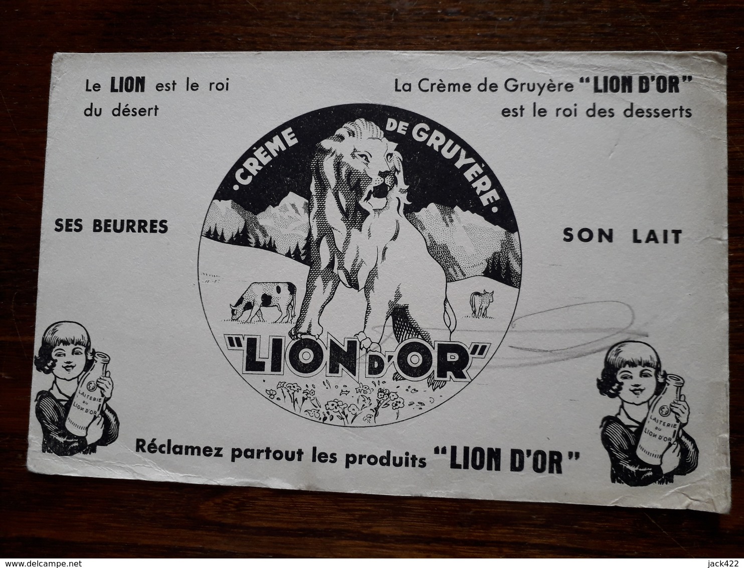 Buvard.Lion D'Or. - Lattiero-caseario