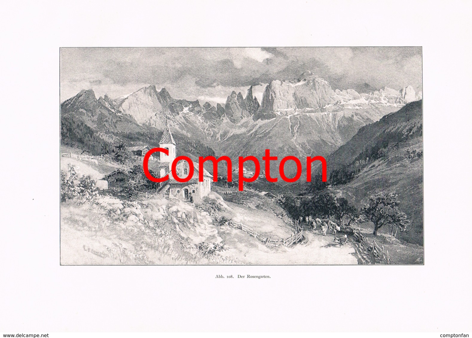 A102 329 - E.T.Compton San Martino Gröden Palagruppe Artikel Mit 6 Bildern 1896 !! - Andere & Zonder Classificatie