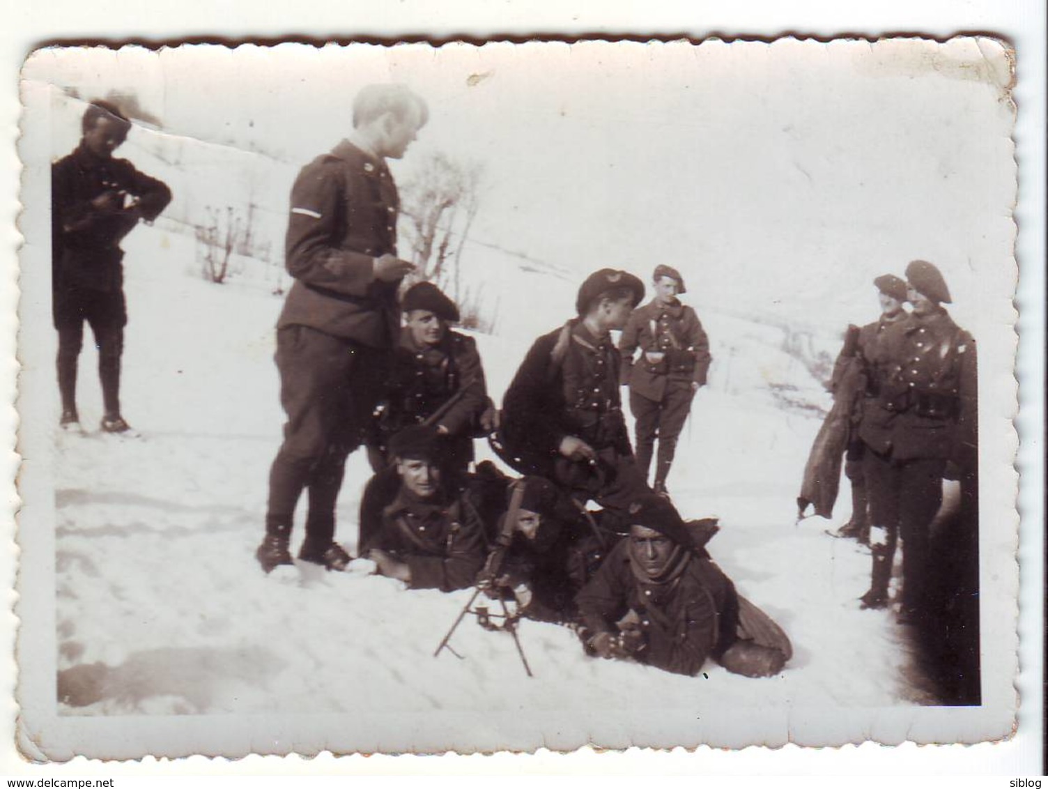 PHOTO - Chasseurs Alpins - Manoeuvre D'hiver Au Col Bayard - Ft - 6 X 9cm - Guerre, Militaire