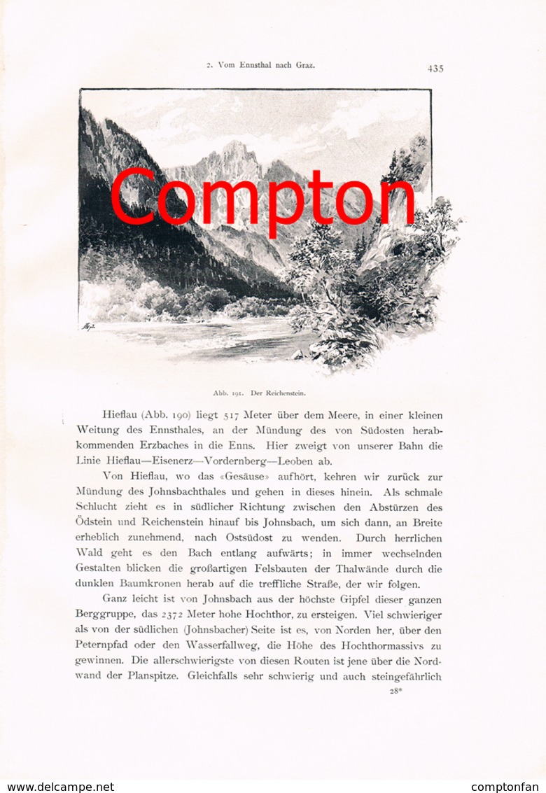 A102 341 - E.T.Compton Graz Eisenerz Admont Schladming Artikel Mit 6 Bildern 1896 !! - Autres & Non Classés