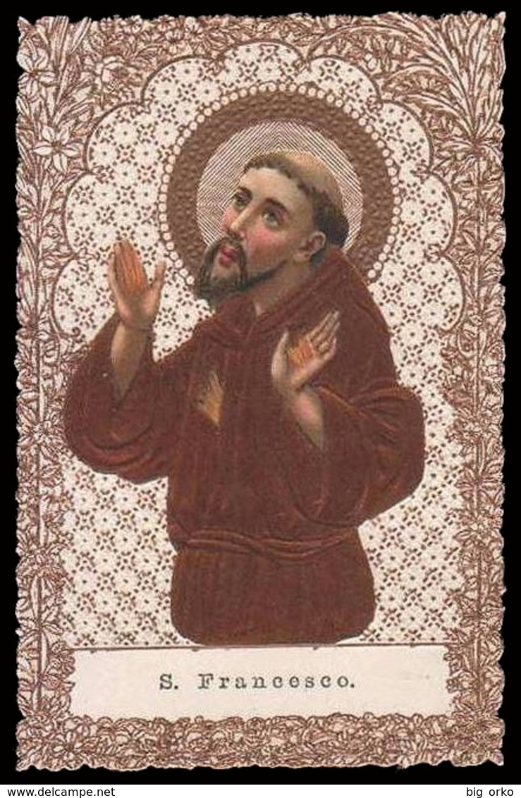 San Francesco Di Assisi / Patrono D'Italia - (Francia XIX Secolo)  "Riproduzione" - Devotieprenten