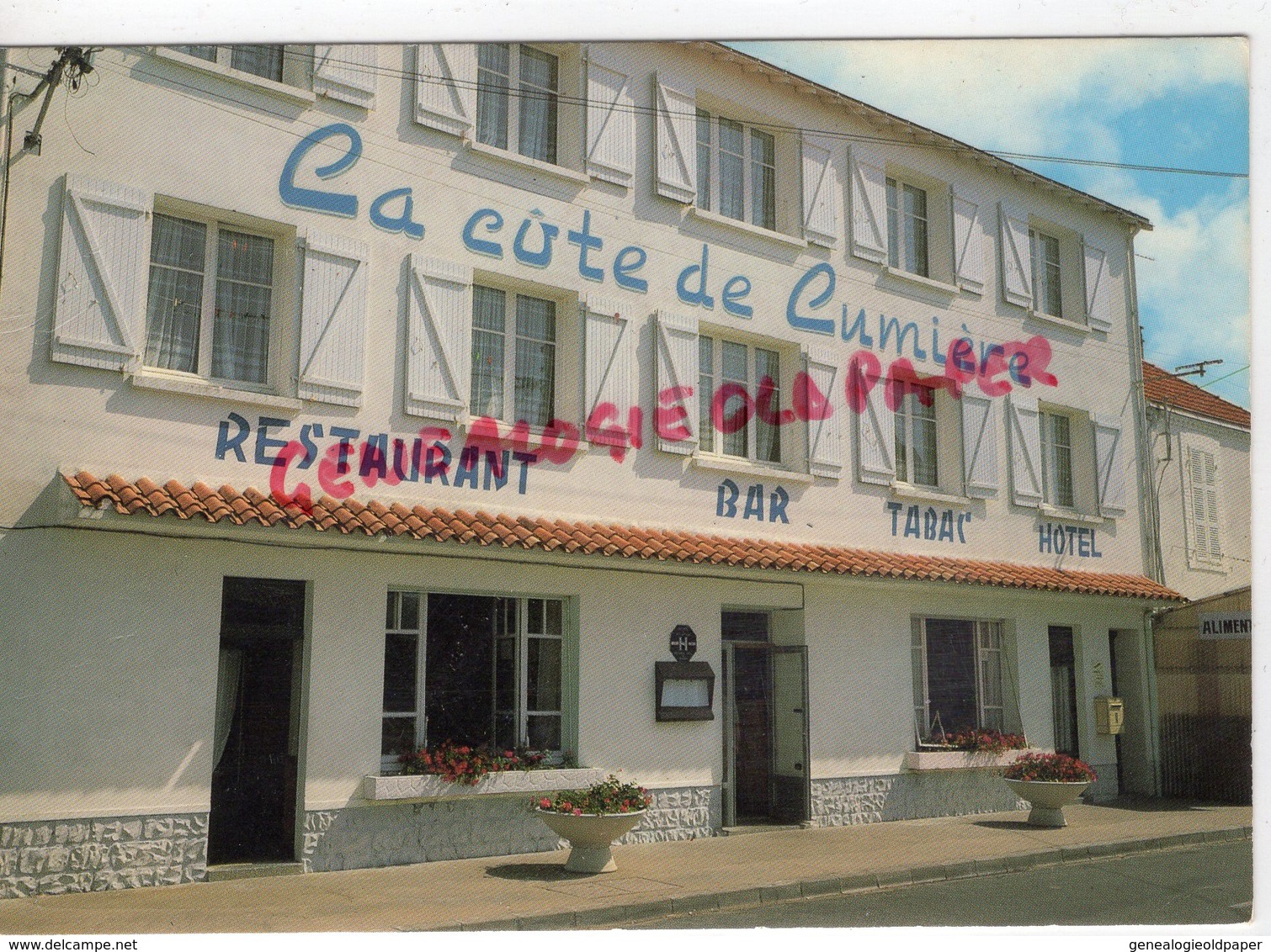 85 - LA TRANCHE SUR MER- LA TERRIERE- HOTEL RESTAURANT DE LA COTE DE LUMIERE   - VENDEE - La Tranche Sur Mer