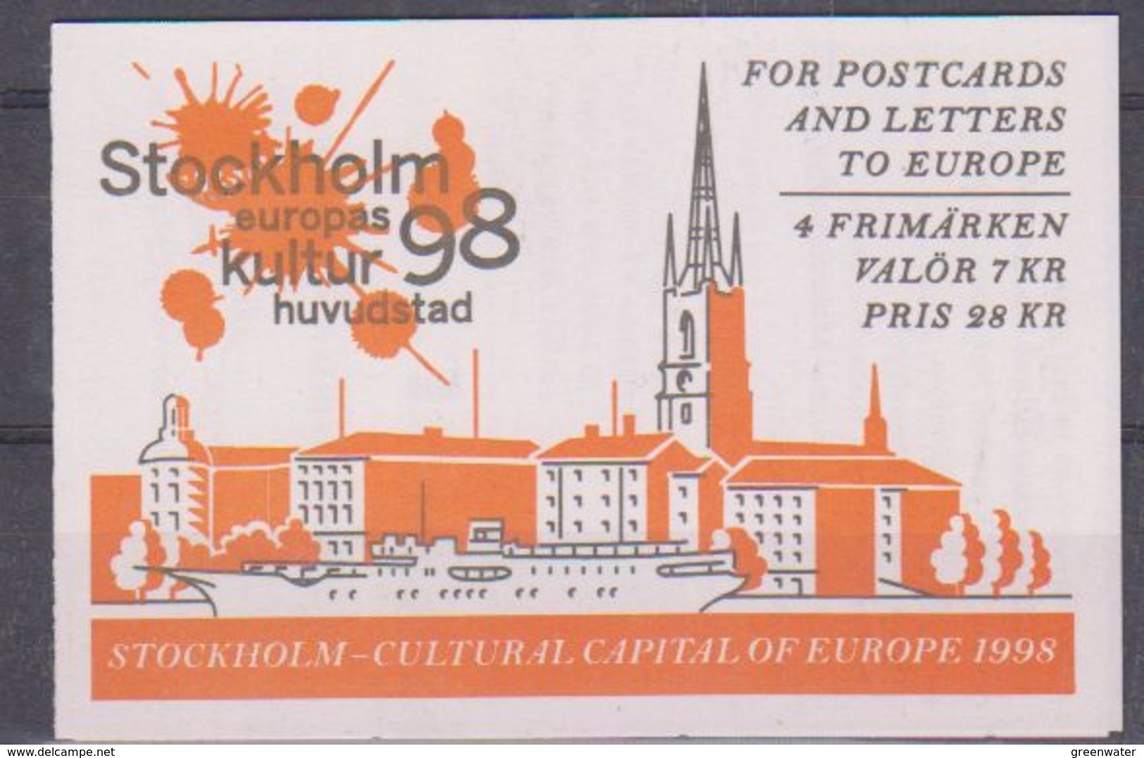 Sweden 1998 Stockholm European City Of Culture Booklet ** Mnh (42140) - 1981-..
