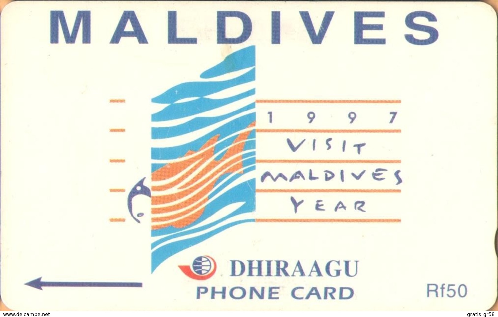 Maldives - GPT, Visit Maldives 1997, Advertisement, 68MLDB, 2/00, Used - Maldiven