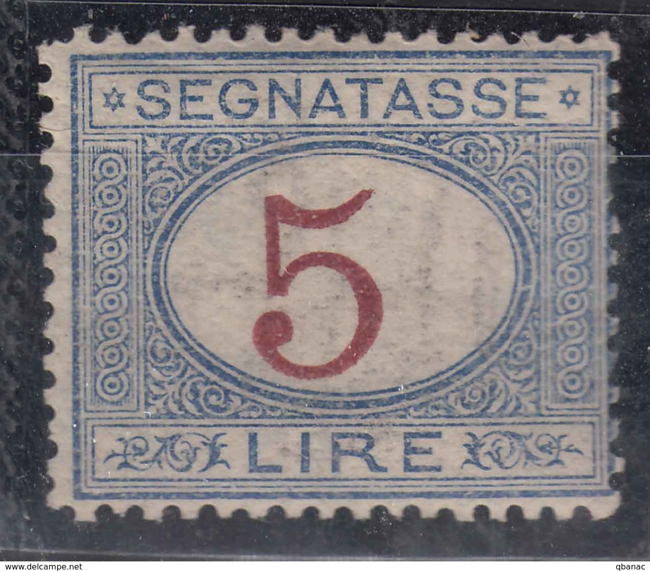 Italy 1903 Porto Segnatasse Sassone#30 Mi#20, 5 Lire, Mint Hinged - Strafport