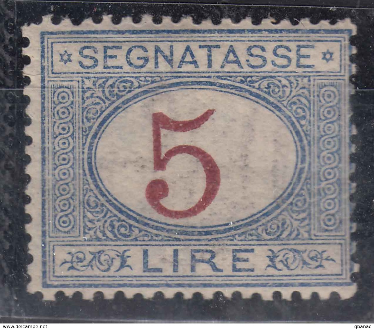 Italy 1903 Porto Segnatasse Sassone#30 Mi#20, 5 Lire, Mint Hinged - Taxe