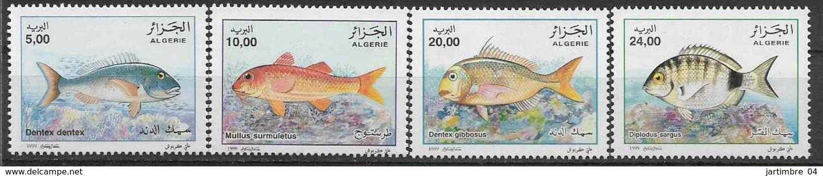 1999 ALGERIE 1207-10** Poissons - Algeria (1962-...)