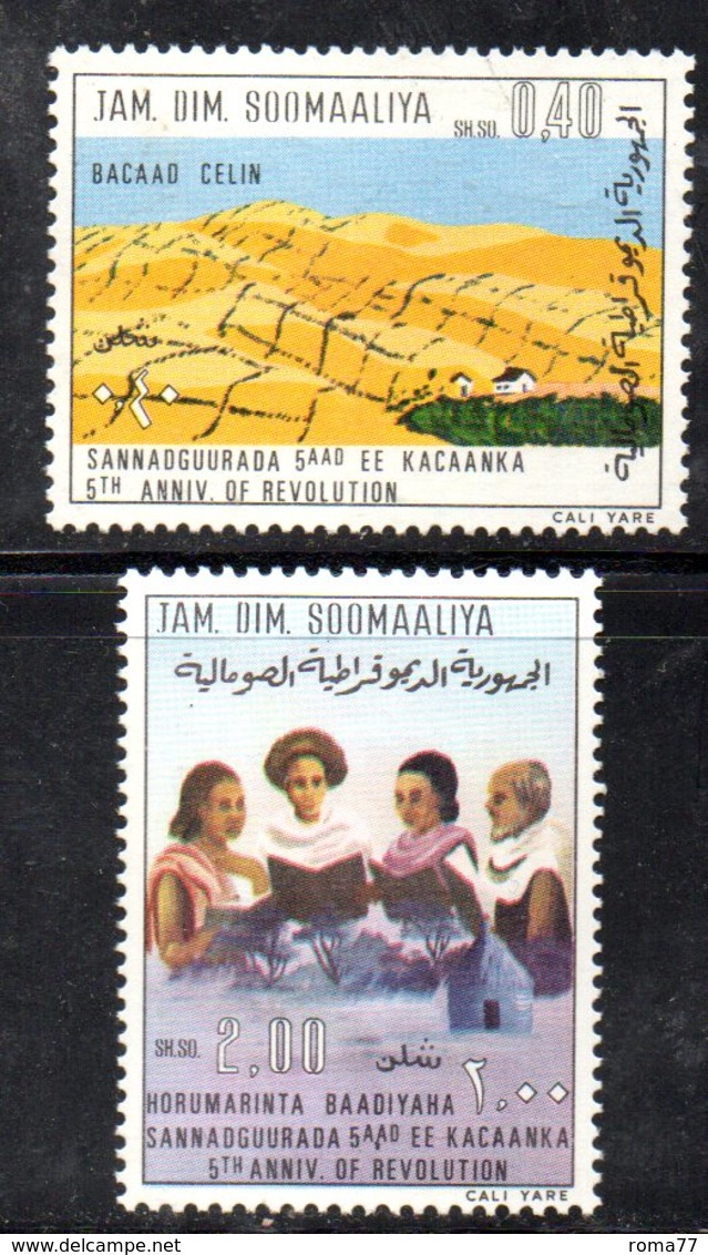 XP4102 - SOMALIA 1974 , Serie Yvert N. 172/173  ***  Rivoluzione - Somalia (1960-...)