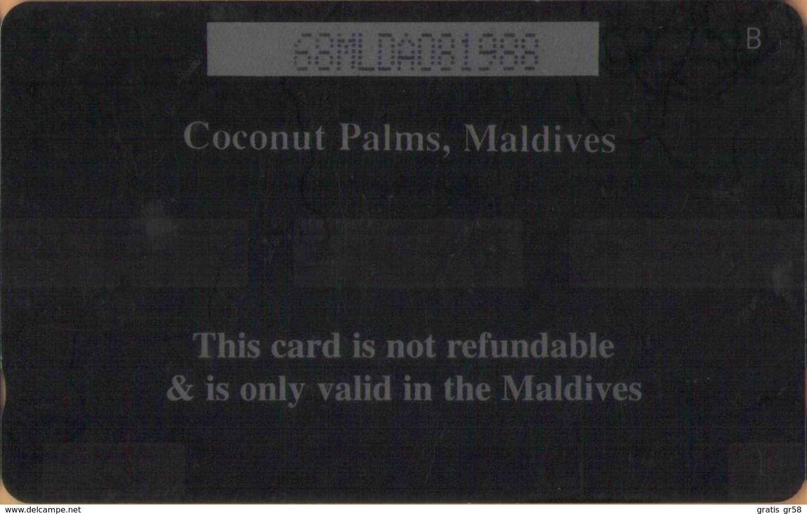 Maldives - GPT, Coconut Palms, Maldives, Beaches, 68MLDA, 2000, Used - Maldive