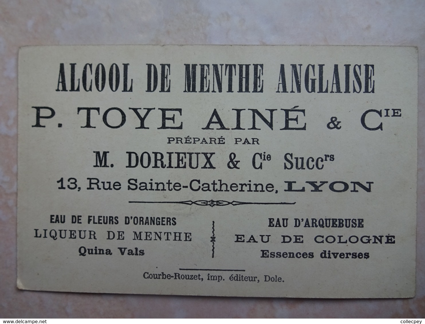 Chromo Alcool De Menthe Anglaise - Carte à Jouer 8 Coeur Troyes Lyon - Autres & Non Classés