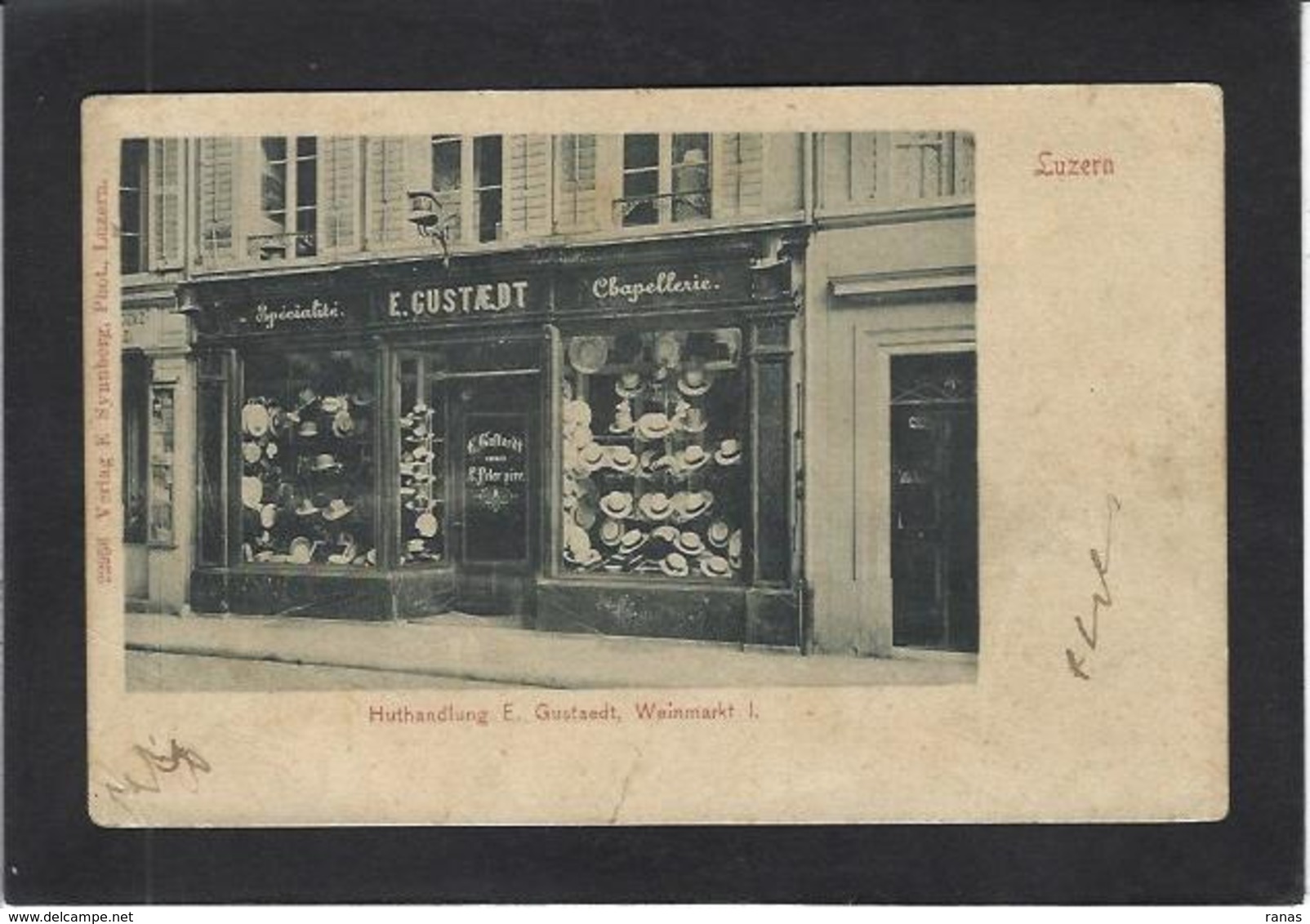 CPA  Suisse Helvétia Schweiz Svizzera Non Circulé Commerce Shop Front LUZERN - Lucerne