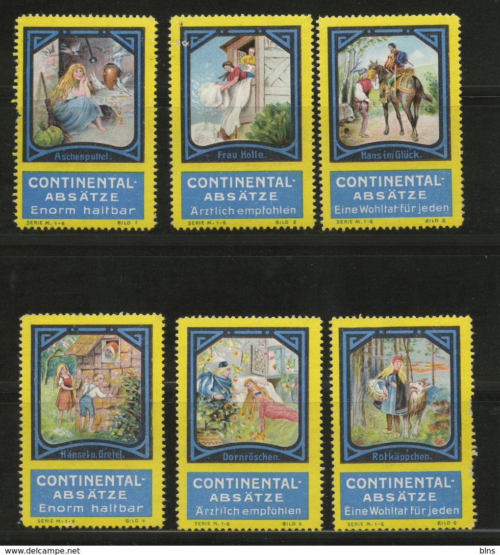 Continental-Absätze - Aschenputtel Frau HolleHans Im Glück Hänsel Und Gretel Dornröschen Rotkäppchen - Complete Set - Erinnophilie