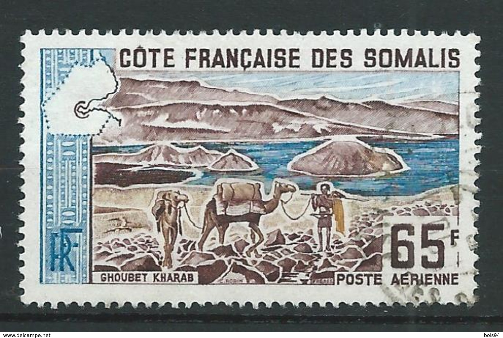 COTE DES SOMALIS 1965 . Poste Aérienne N°  44 Oblitéré . - Usados