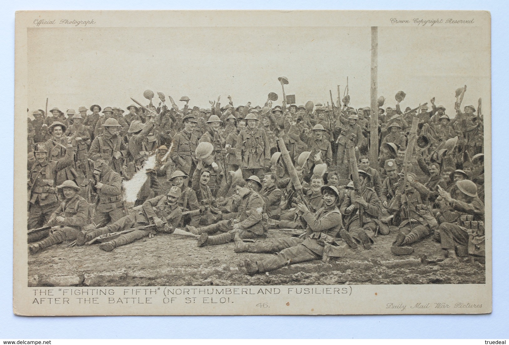 THE FIGHTING FIFTH (NORTHUMBERLAND AND FUSILIERS) AFTER THE BATTLE OF ST ELOI (damaged), Daily Mail War Picture - Guerre 1914-18