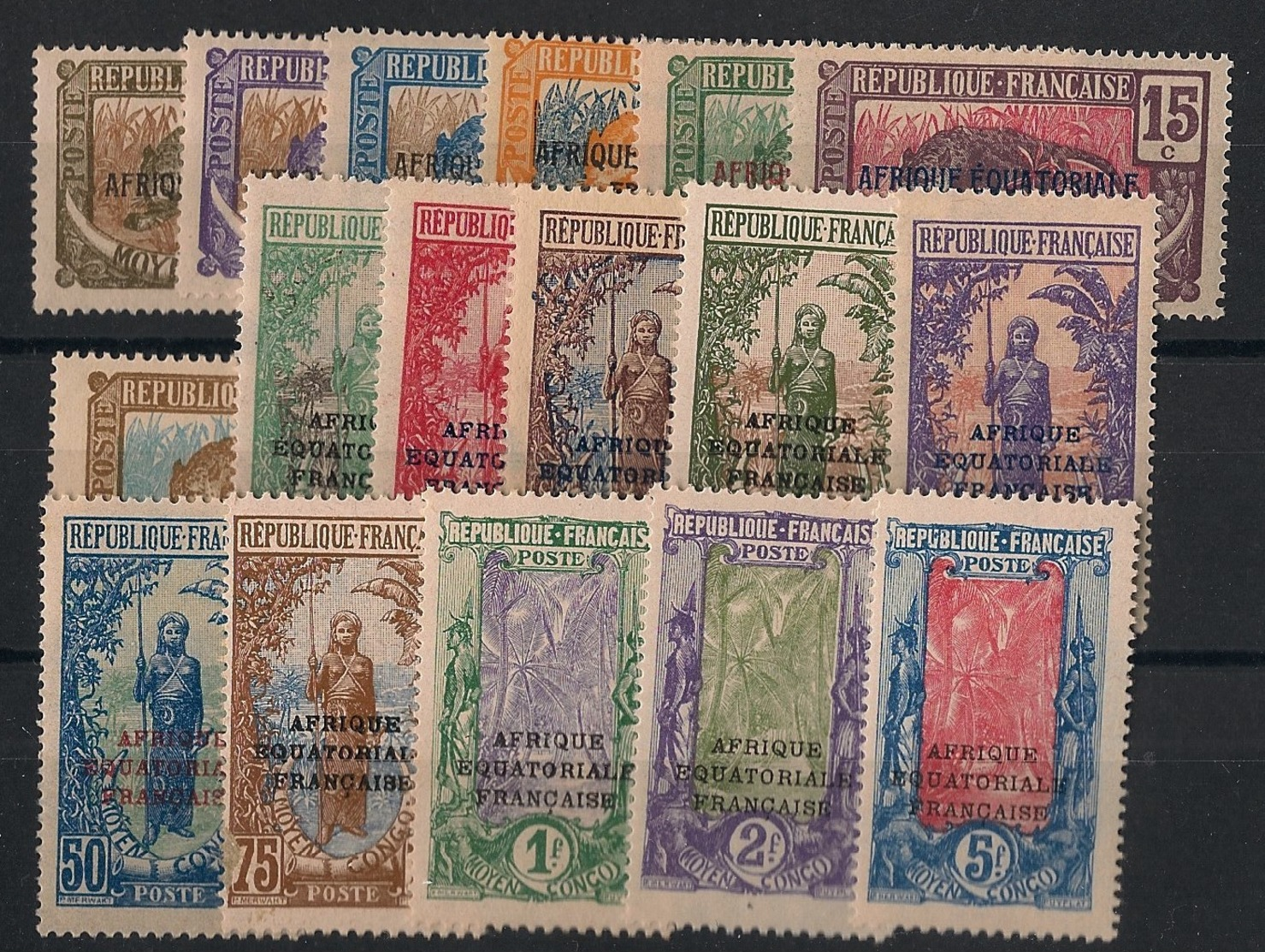 Congo - 1924 - N°Yv. 72 à 88 - Série Complète - Neuf Luxe ** / MNH / Postfrisch - Unused Stamps