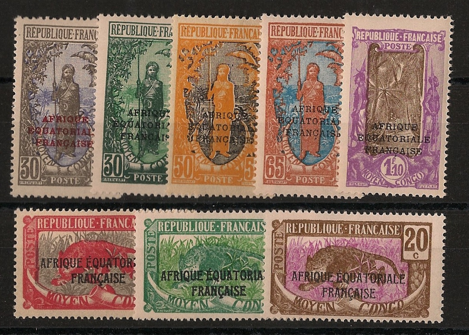 Congo - 1926-28 - N°Yv. 93 à 99A - Série Complète - Neuf Luxe ** / MNH / Postfrisch - Ongebruikt