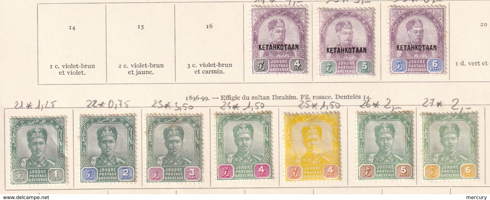 MALAISIE- Bon Lot Entre 1883 Et 1932 - 5 Scans - Sonstige & Ohne Zuordnung