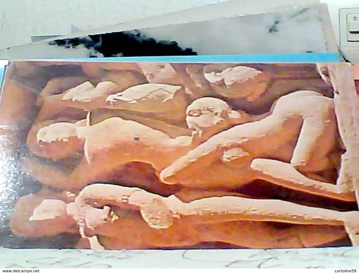 4 CARD INDIA KAMASUTRA EROTIC SCULPTURE KHAJURAO N1975 HB8465 - India