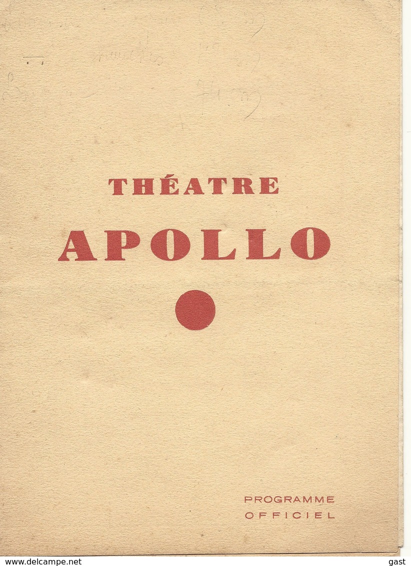 44  NANTES   THEATRE APOLLO - Programmes