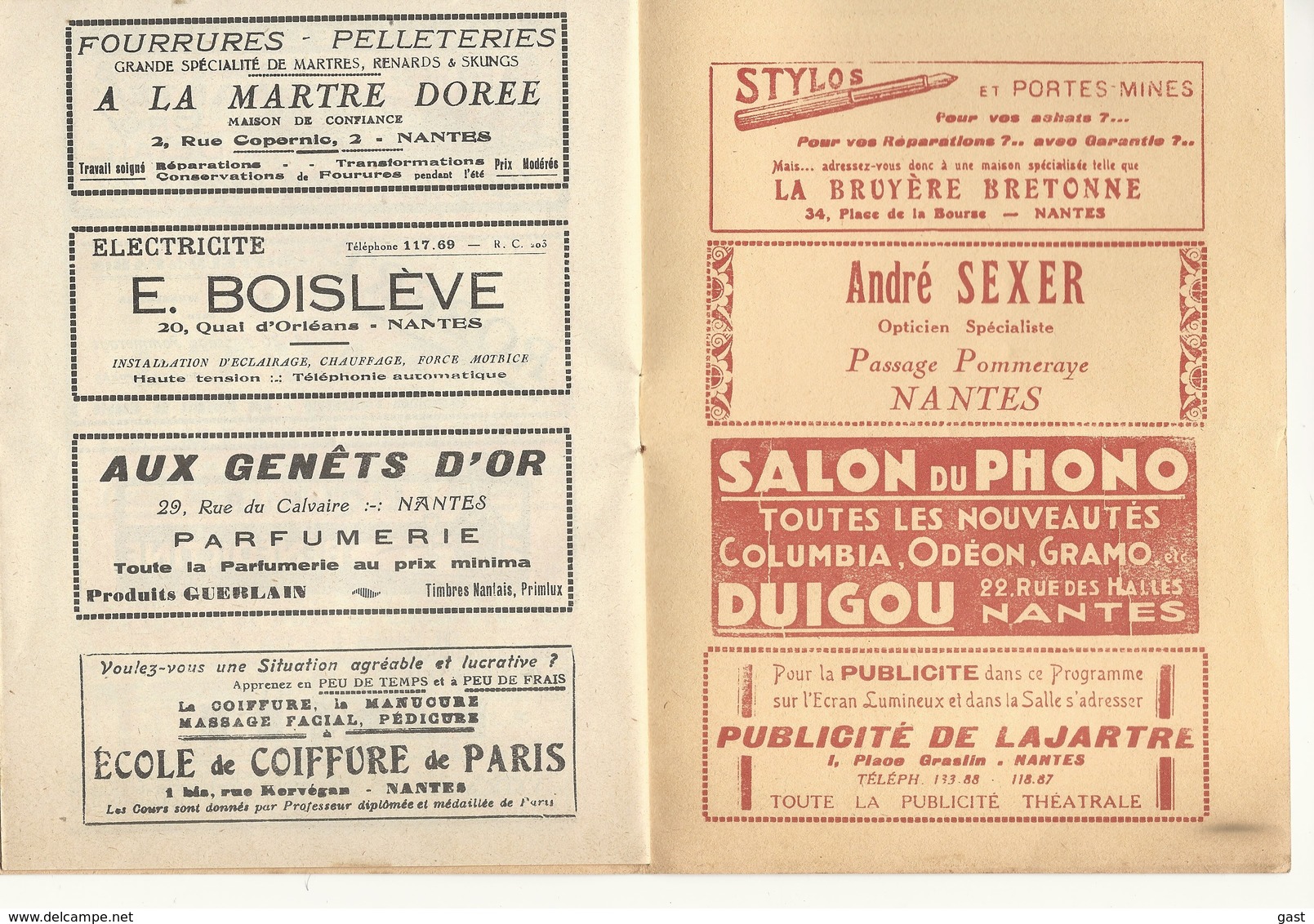 44  NANTES   THEATRE APOLLO - Programmes