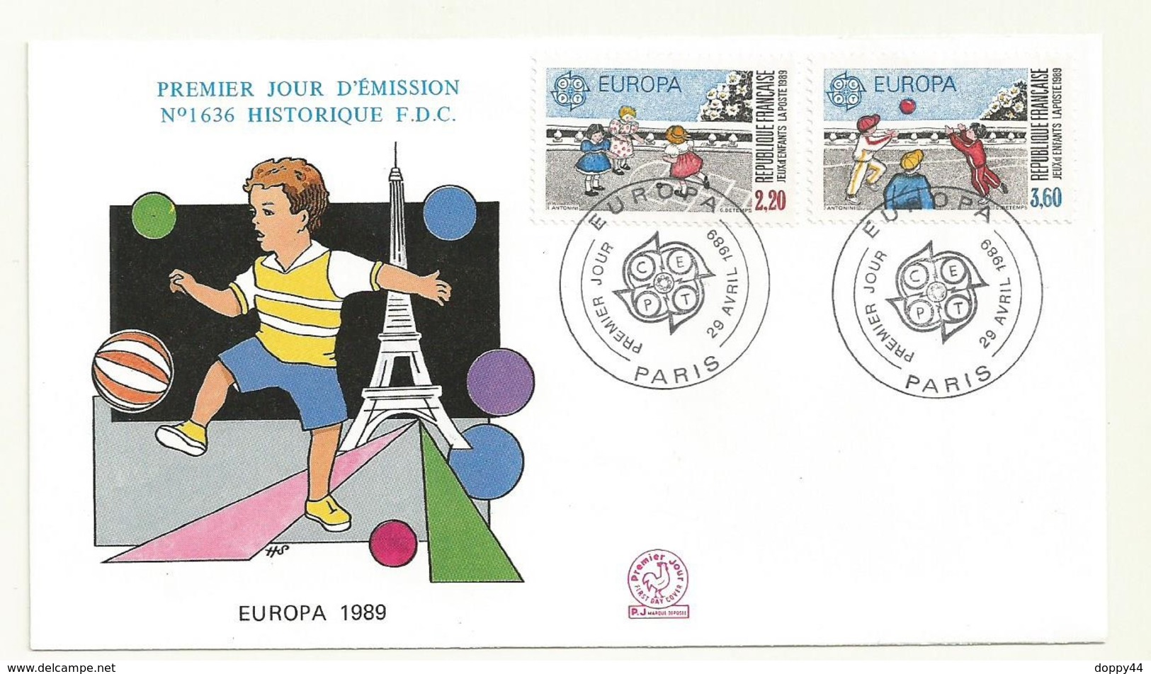 EUROPA FRANCE  PREMIER JOUR 29/04/1989 - 1989