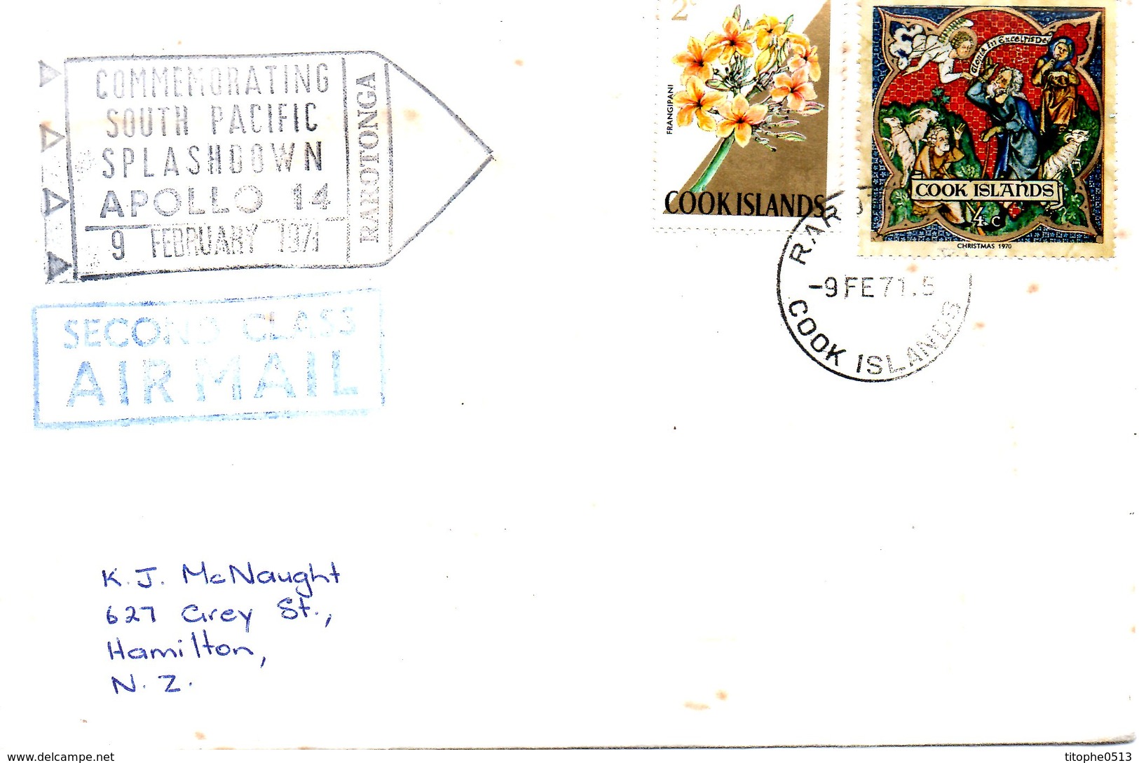 COOK. Enveloppe Commémorative De 1971. Apollo 14. - Oceania