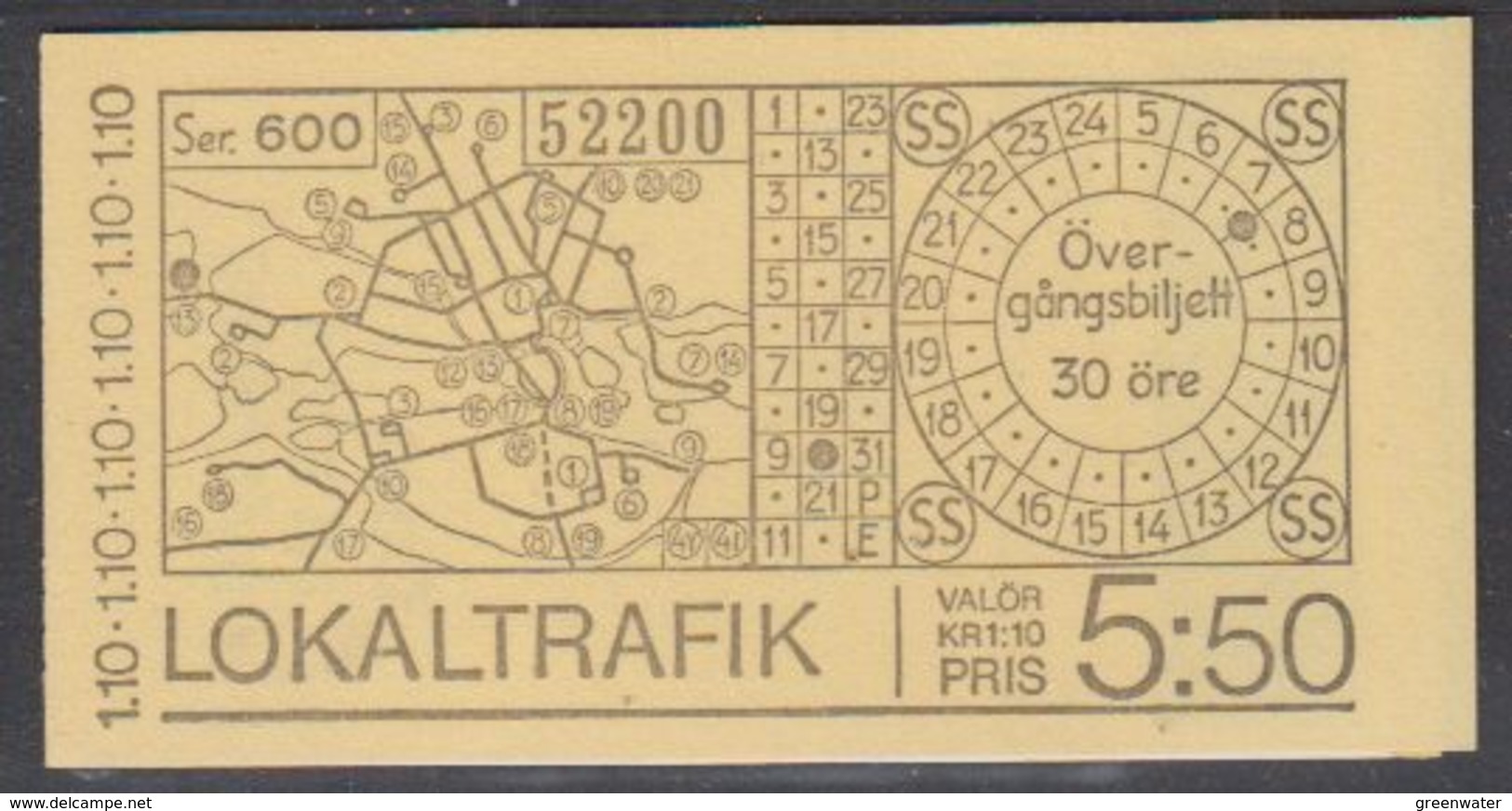 Sweden 1977 Local Transport Booklet ** Mnh (42141J) - 1951-80