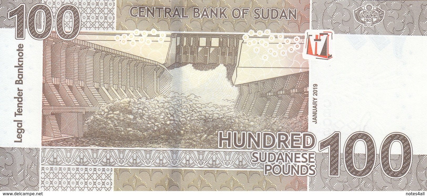 SUDAN 100 POUNDS 2019 P-NEW UNC */* - Soudan