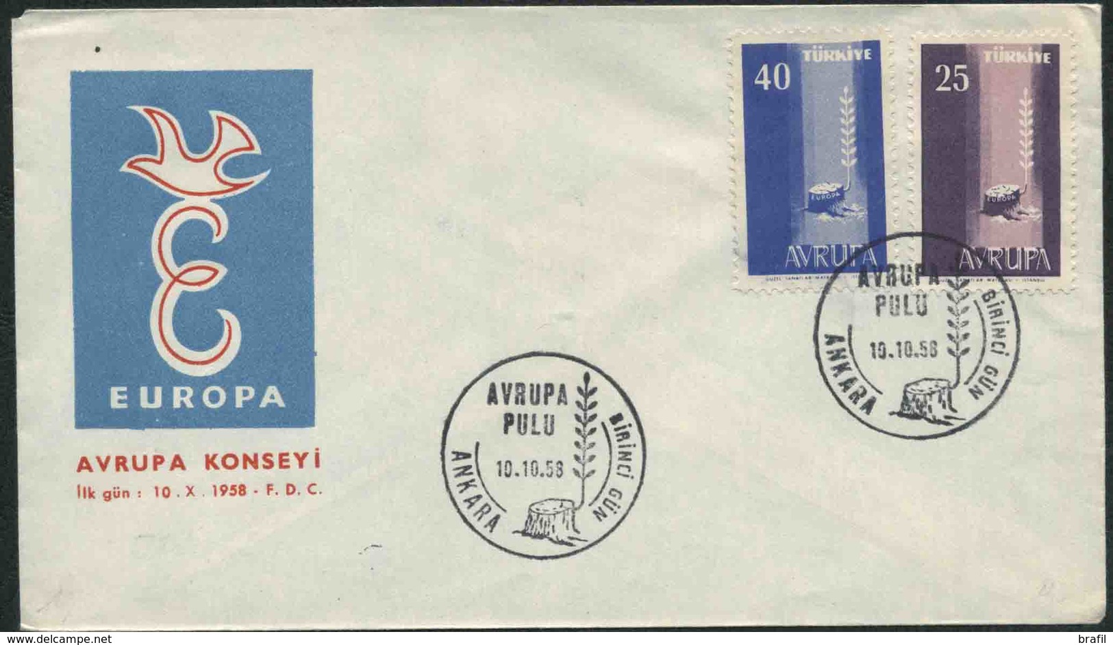 1958 Europa C.E.P.T., F.D.C. Turchia - 1958